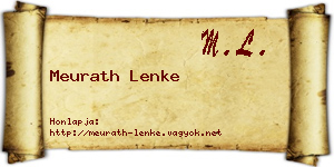 Meurath Lenke névjegykártya